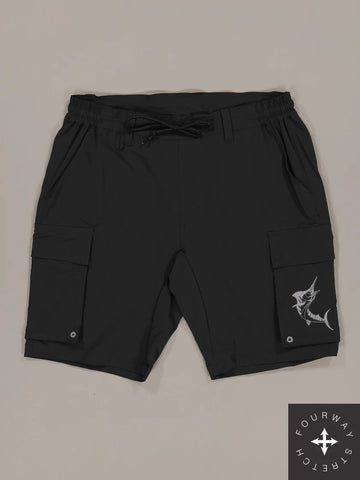 Angler Tech Cargo Shorts - Black