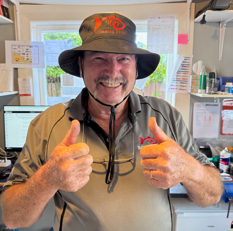 Screaming Reels Wide Rim Bucket Hat