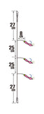 Sasame Pink Shrimp 3 Hook Sabiki Rig (2 pieces) - Size 10