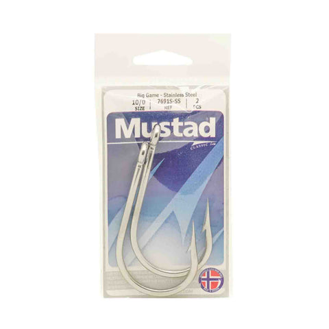 Mustad Game HK Closed Gape 7691-SS Hooks (2 per pack)