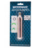 Watersnake PFD Cylinder Re-Charge Kit in its original blister packaging, featuring a metallic CO2 cylinder, O-ring, hose, and fittings against a blue diamond-patterned background.