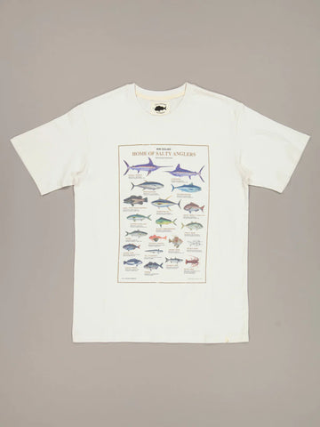 Home of Salty Anglers Tee - Antique White